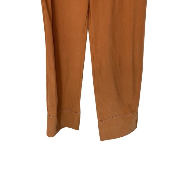 OhSevenDays Brown Copper High Waisted‎ Pick Pocket Wide Leg Trousers Size XL - Picture 6 of 16